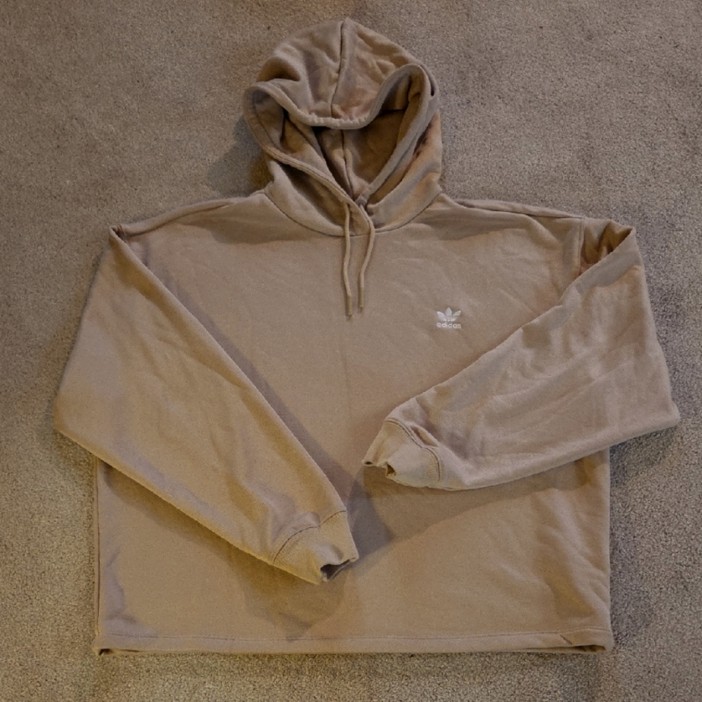 Adidas Beige Pullover Hoodie